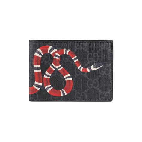 black gucci snake print|authentic gucci snake wallet.